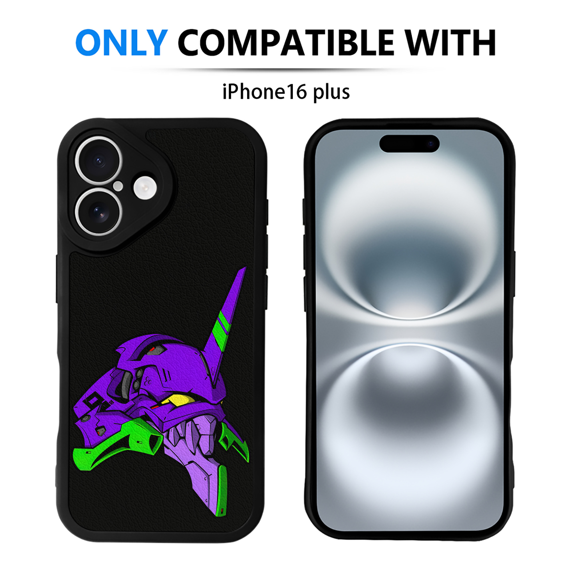 （画像用） EVA 新世紀エヴァンゲリオン 【iPhone 16シリーズ対応】シリコンスマホケース（レザー調） 材質：シリコン